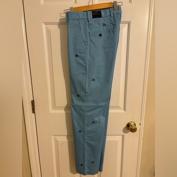 NWT Brooks Brothers Clark Embroidered Pants - nautical theme - size 31” x 32” - Picture 5 of 9